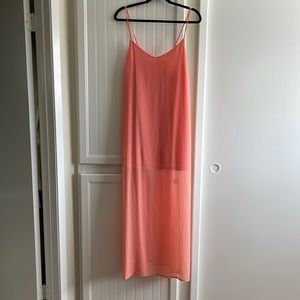 Peach long dress